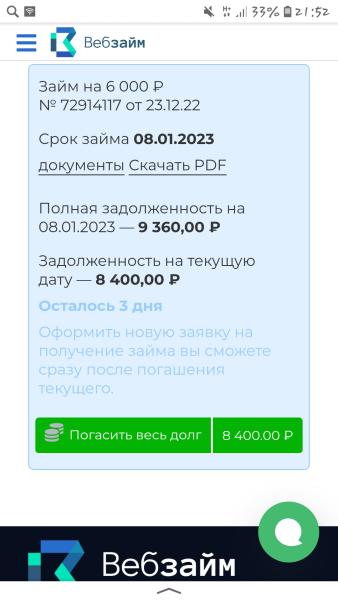 Фото для Погашение займа