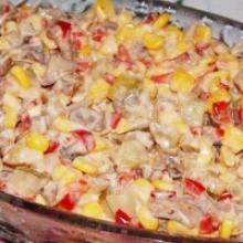 Фото для Cалат с грибами и кукурузой
